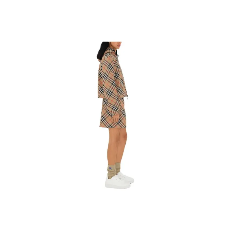 Burberry Cropped Reversible Check Jacket-6