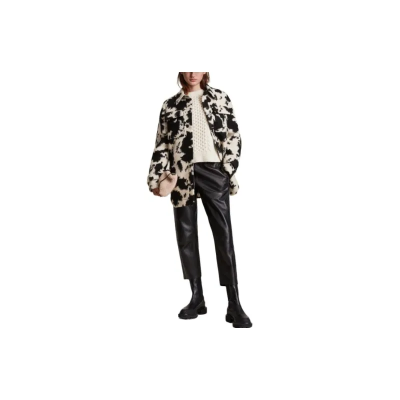 ALLSAINTS Coats Women's Black White-1
