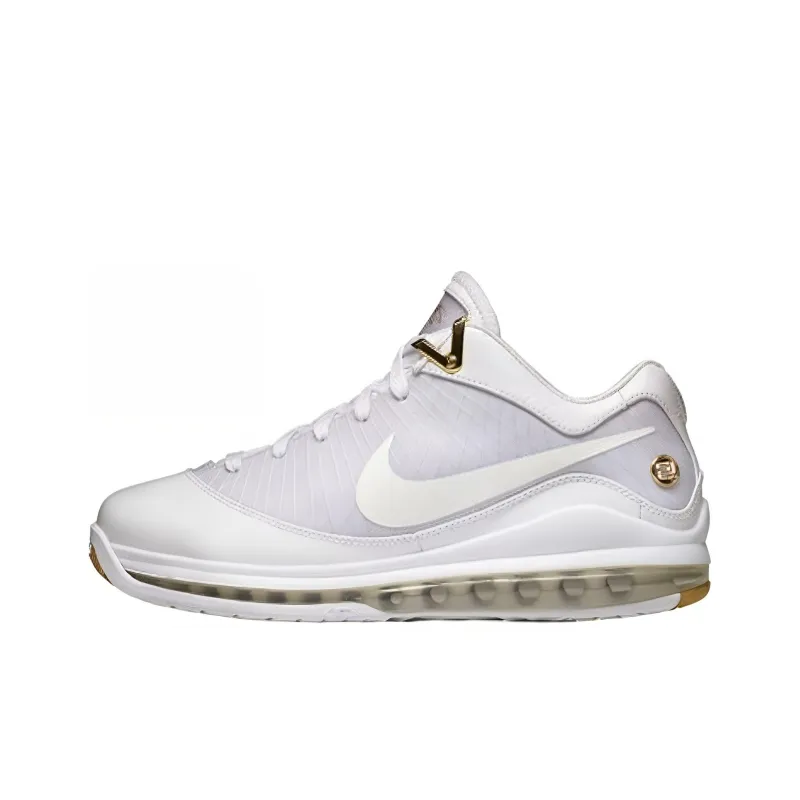 Nike LeBron 7 Low White Metallic Gold-0