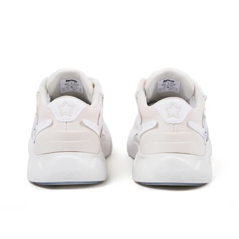 Hemy Height Increasing Anti Slip And Wear Resistant Low Top Casual Shoes Unisex White-4