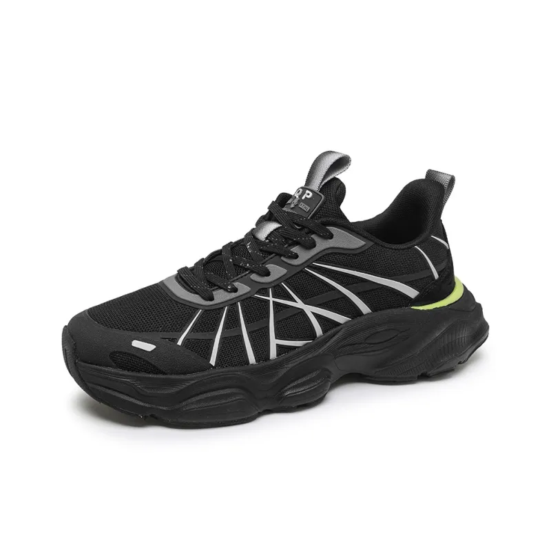 Wooden Rabbit Cushioning Anti Slip And Wear Resistant Height Increasing Low Top Chunky Sneakers Men's-1