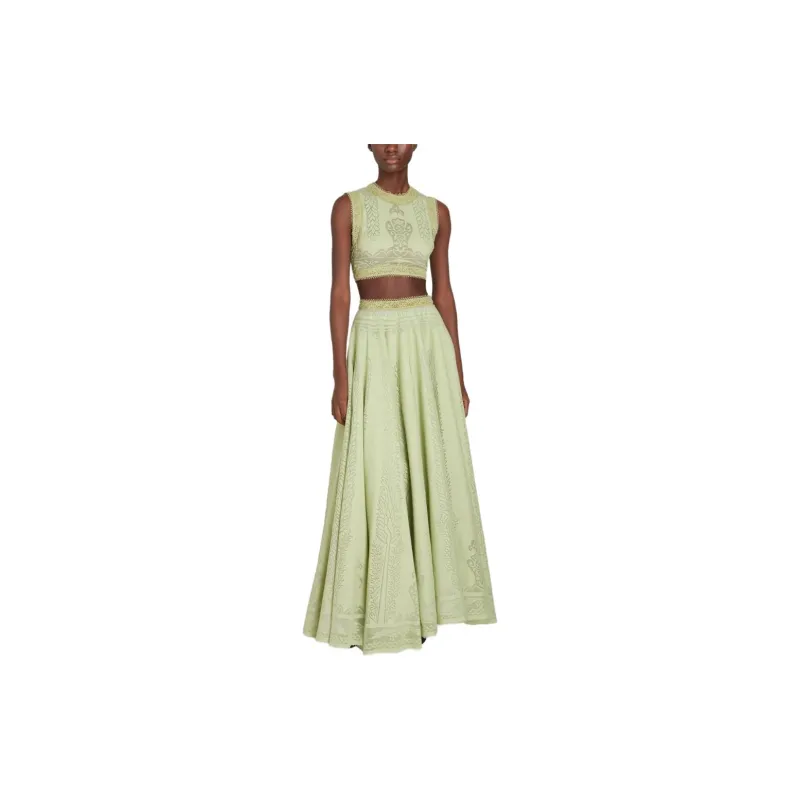 Giambattista Vall i Jardin D'Eden Macramé Cropped Top-1
