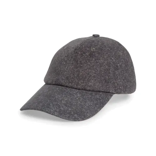 Bottega Veneta Leather Baseball Caps Women's Gray