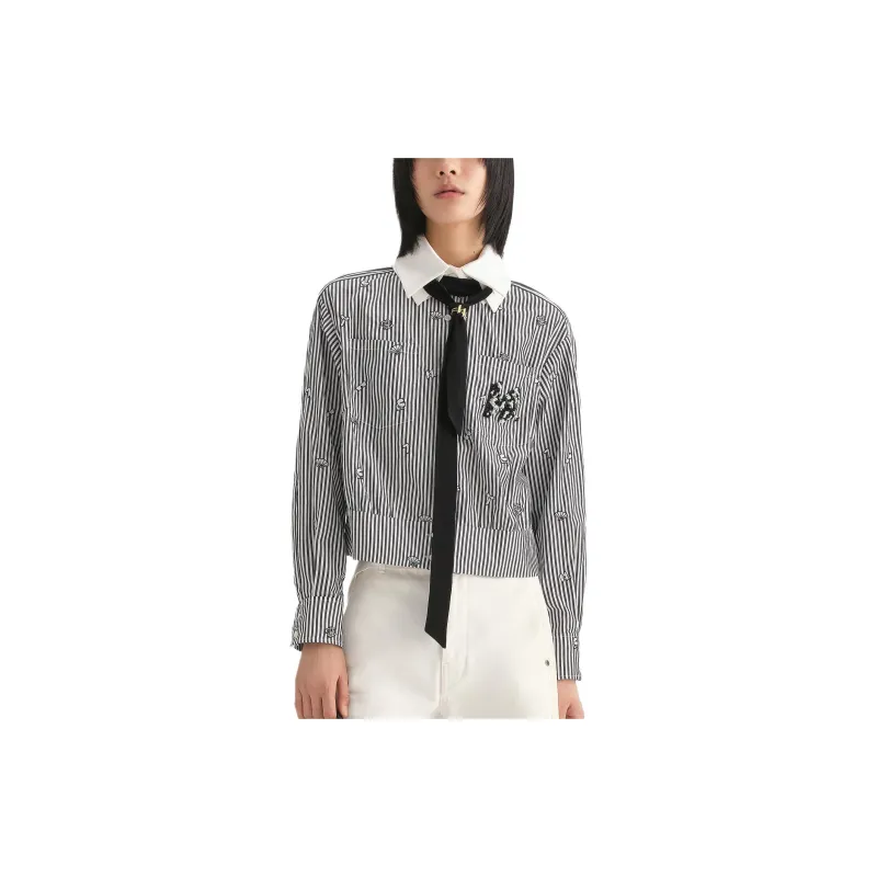 KARL LAGERFELD Shirt Women's Black White-1