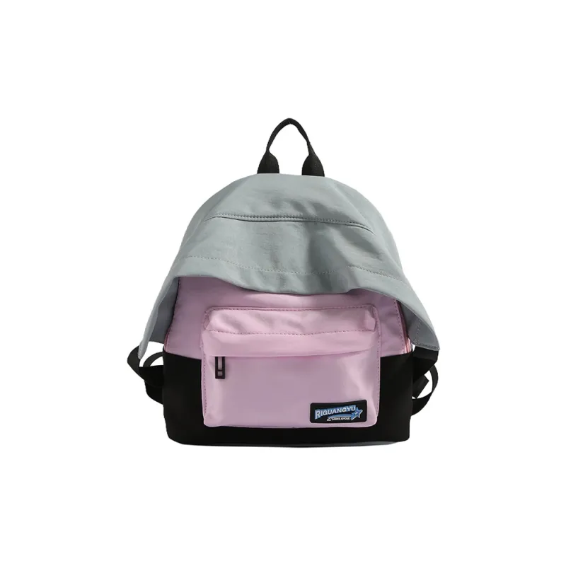 GEERDUN Nylon Backpack Women's Black/Khaki/Pink-5