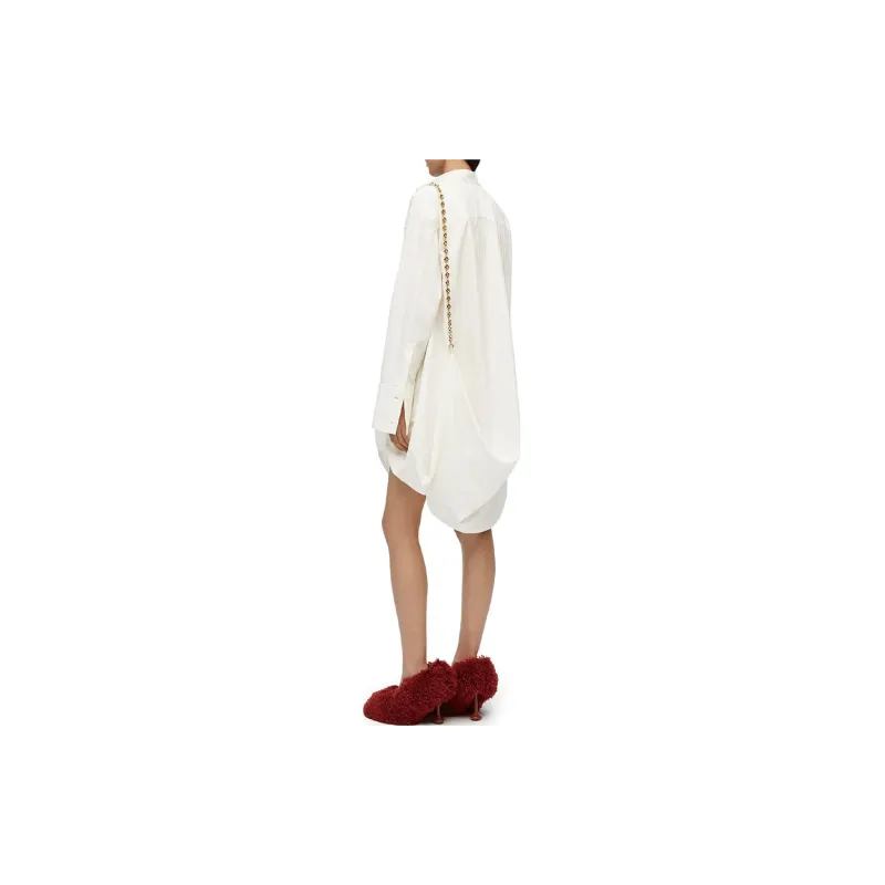 LOEWE FW23 Long Sleeved Dresses Women's White-2