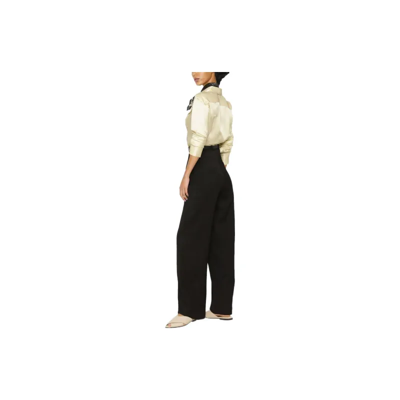 TOTEME High-waisted Flared Trousers-3