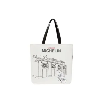 Michelin Canvas Canvas Bag Tote Bag Shopping Bag Shoulder Bag Unisex White - Stone Gate Style