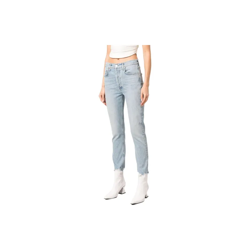 AGOLDE High-waisted Cropped Jeans-3