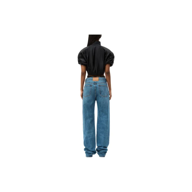 Alexander Wang Mid Rise Relaxed Jean Prestyle Logo Elastic Bikini Vintage Medium Indigo-2