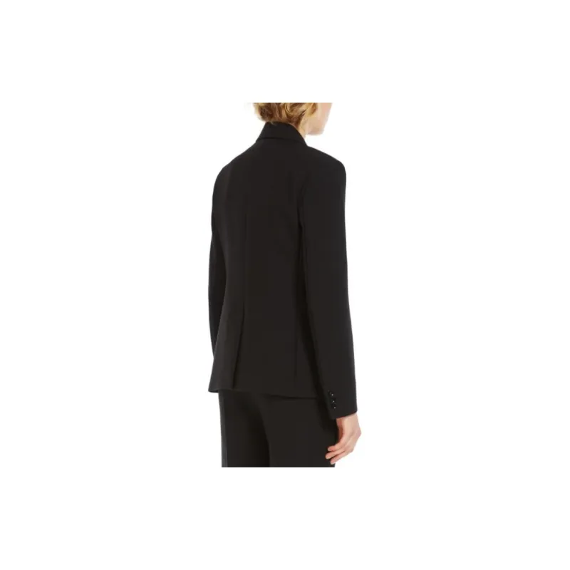 MaxMara Uva Collection Stretch Viscose Canvas Blazer Business Suit Coat Women's Black-2