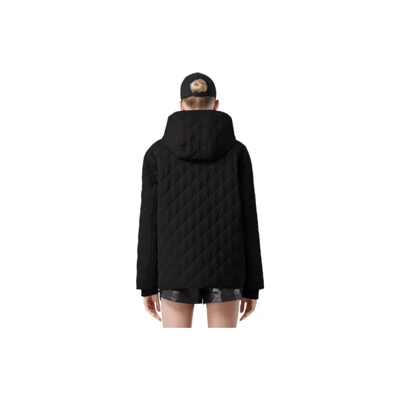 Burberry Quilt Down Hooded Jacket 'Black'-3