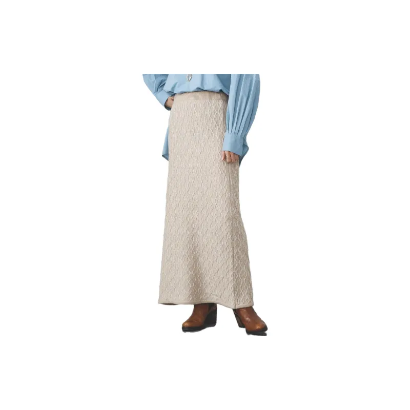 Beams Casual Long Skirts Women's Beige-1