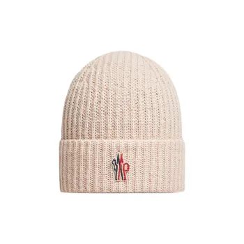 Moncler Logo Patch Ribbed Beanie