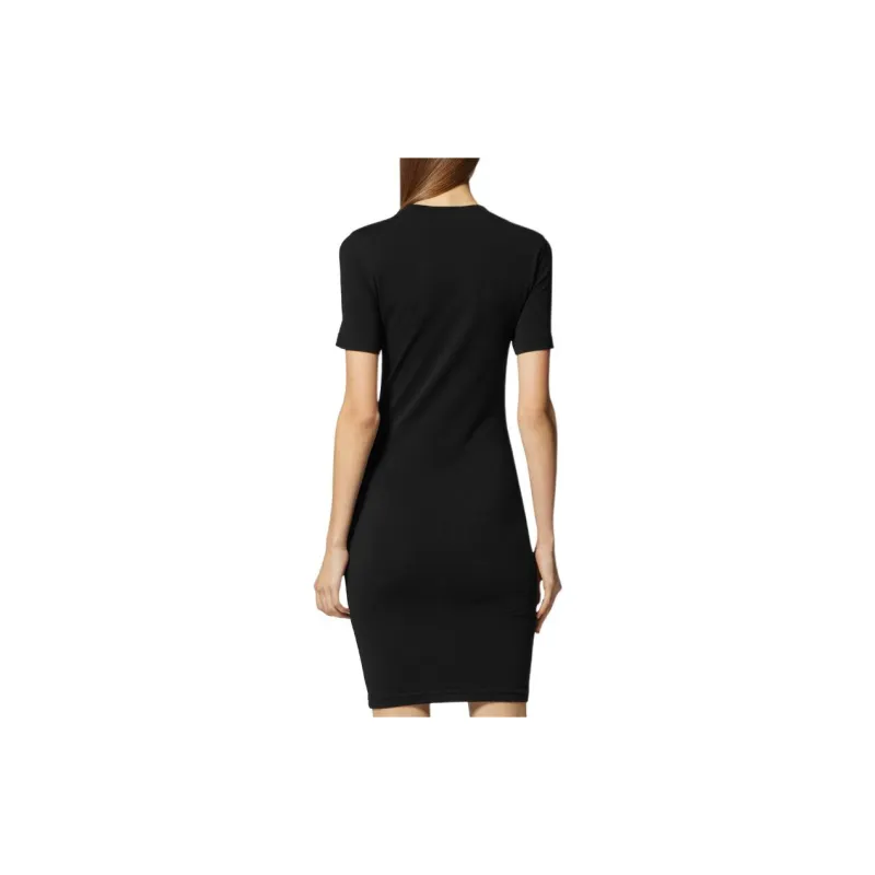 VERSACE JEANS COUTURE Short Sleeved Dresses Women's Black-2