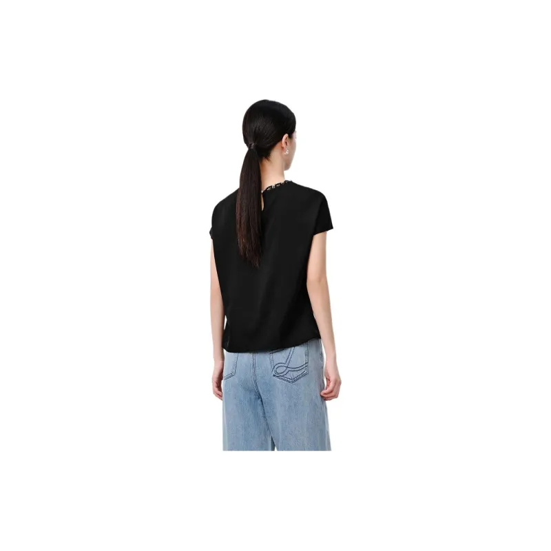 JZ. ANNAKRO T Shirt Women's Plain Black-1