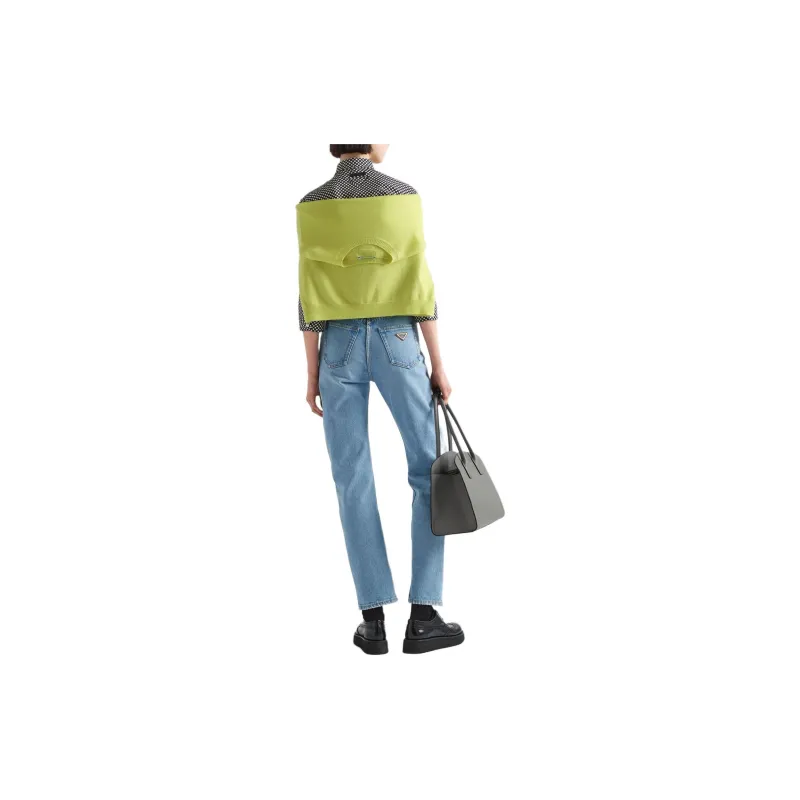 PRADA SS24 Cashmere Sweater Women's Lime Green-3
