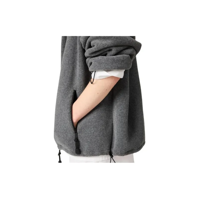 MIU MIU Fleece Zip Sweatshirt 'Grey'-2