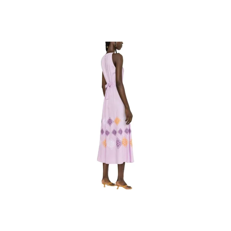 Sandro Sleeveless Dresses Women's Gray Purple-3