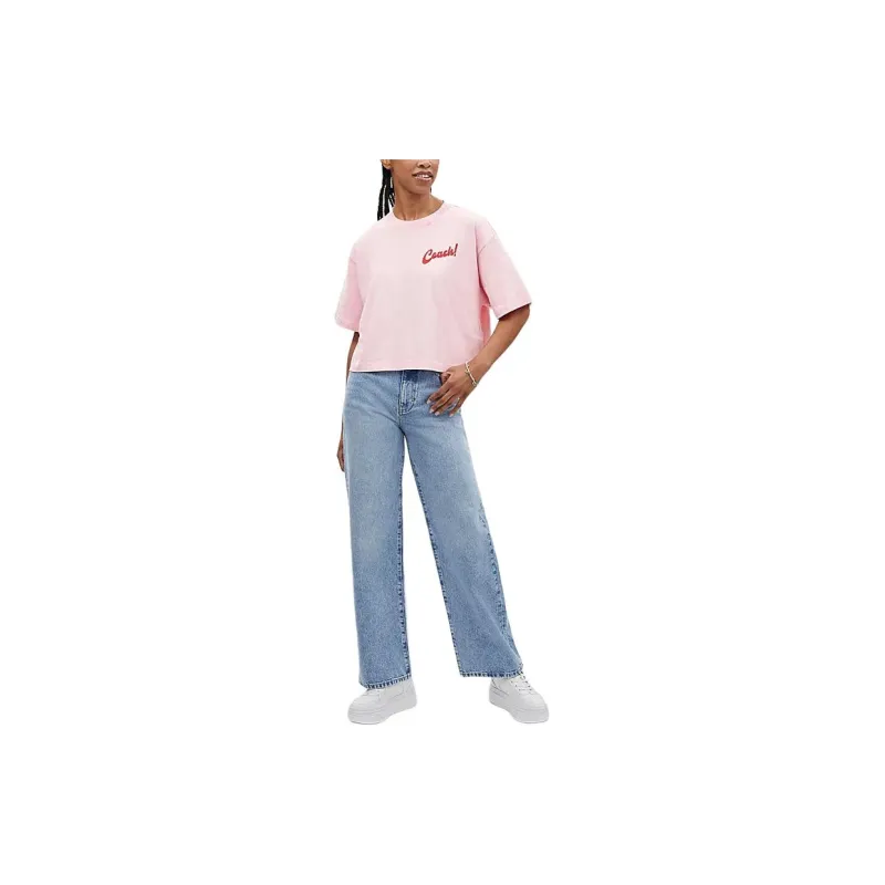 COACH T Shirts Women's Pink-1