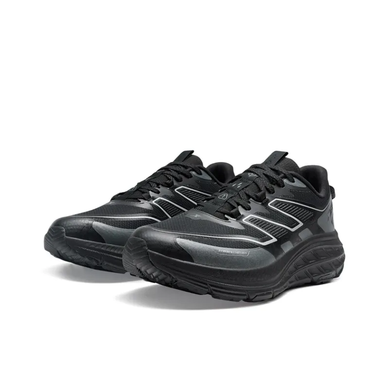 XTEP Slip Resistant Rebound Low Top Trail Running Running Shoes Men's Black-3