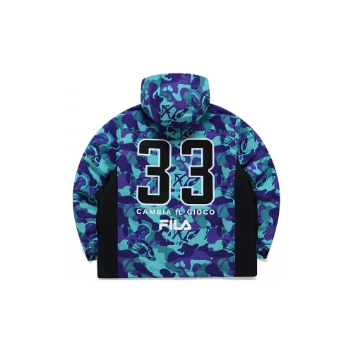 FILA FUSION Puffer Jackets Men Blue