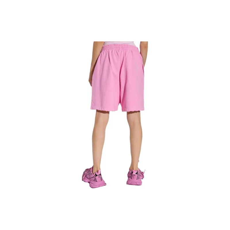 Balenciaga Frayed Edge Elastic Waist Shorts-3