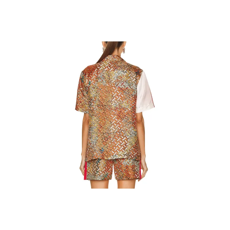 Burberry Monogram print Silk Shirt-6