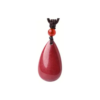 Lingfei Reconstructed Cinnabar Jade Necklaces Women's