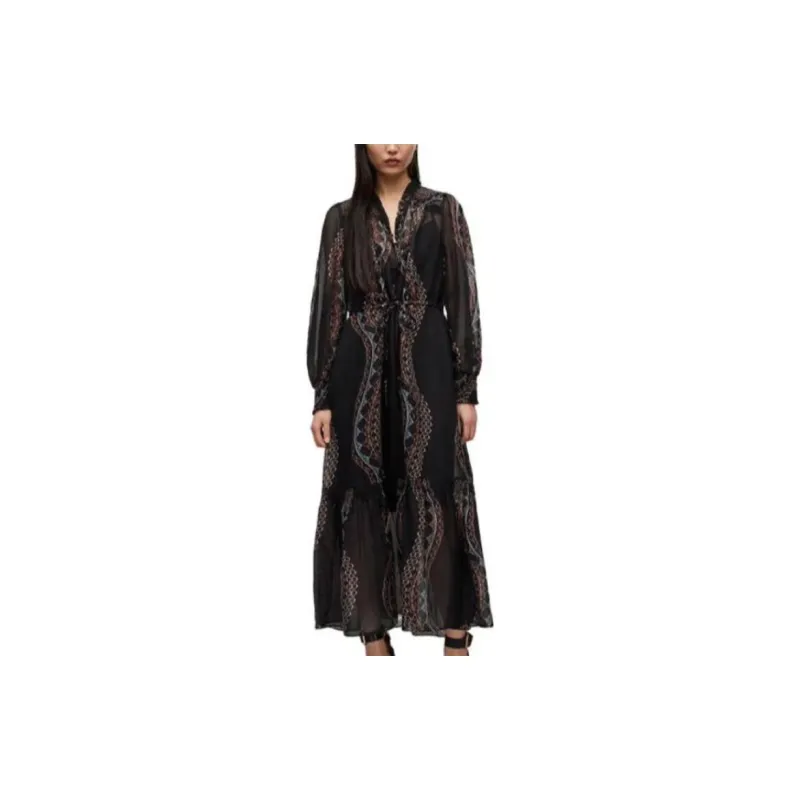 ALLSAINTS Long-Sleeved Dresses Women's Black-1
