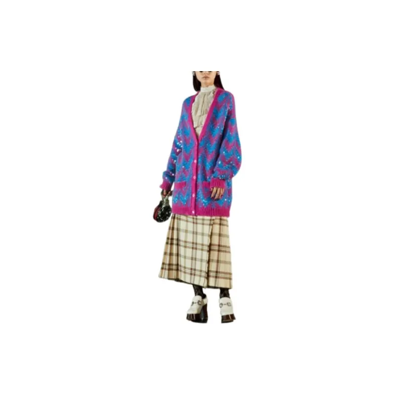 GUCCI Button Up Sequinned Cardigan-1