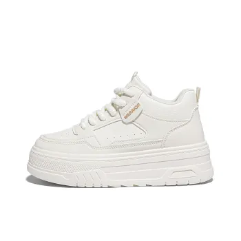 Warrior Sports White Sneakers For Women's Thermal Cushioning Height Increase High Top Skateboard Shoes Women's White