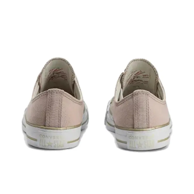 Converse Chuck Taylor All Star Anti-Slip Wear-Resistant Low-Top Canvas Shoes Women's Pink White-4