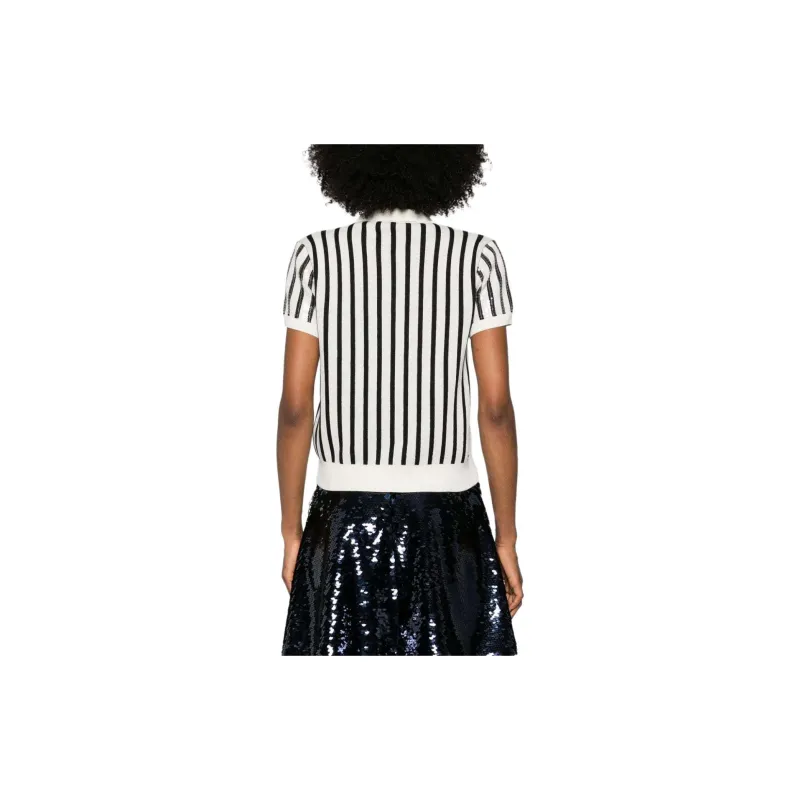 MSGM Sequin Embellished Short Sleeved Jumper-2