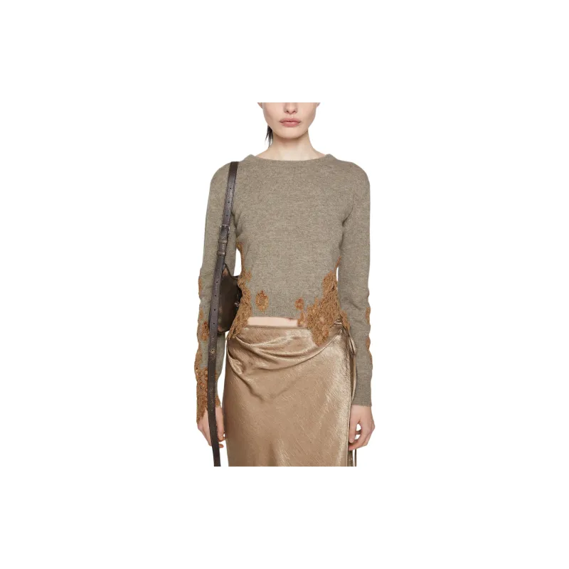 Acne Studios Lace Trim Crewneck Jumper-1