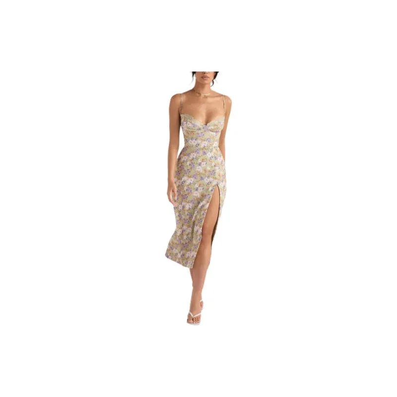 HOUSE OF CB Slip Dress Women's Peony Print-2