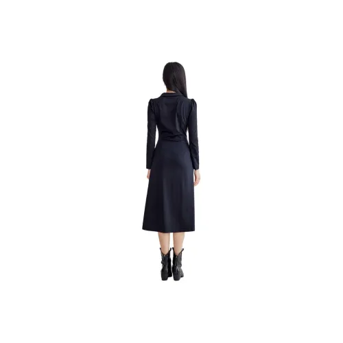 A21 Long-Sleeved Dresses Women's Black