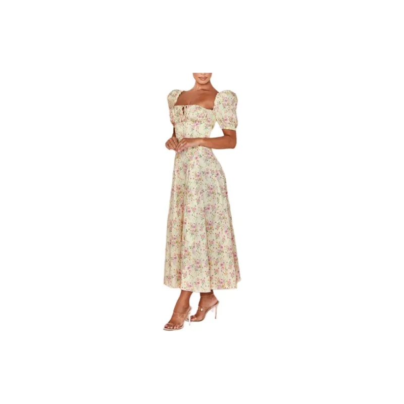 HOUSE OF CB Short Sleeved Dress Women's Lemon-3