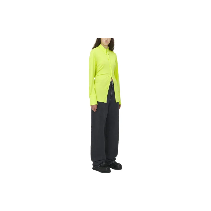 Alexander McQueen T Bar Chain Gathered Fitted Shirt-3