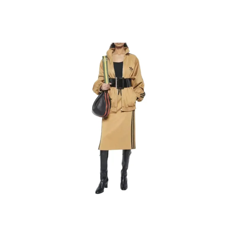 GUCCI x Adidas Casual Long Skirts Women's Brown-2