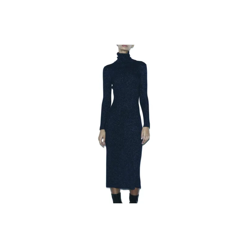 ZARA Long-Sleeved Dresses Women's Blue-3