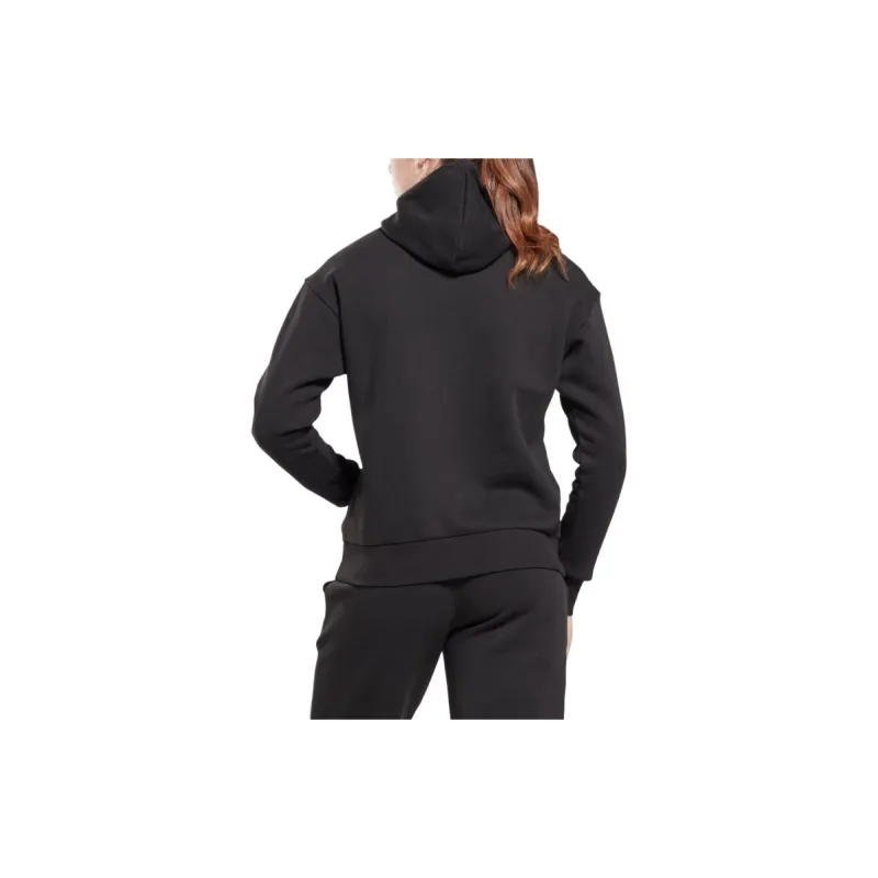 Reebok Identity Big Logo Fleece Hoodie Sweatshirt Women's Black-2