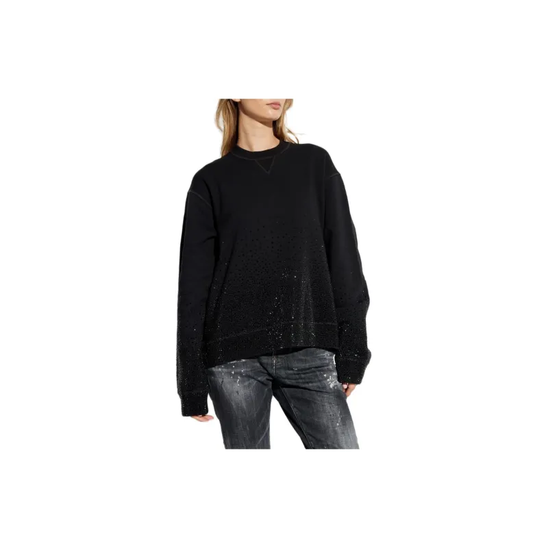 DSQUARED 2 Rhinestone Embellished Crewneck Sweatshirt-1