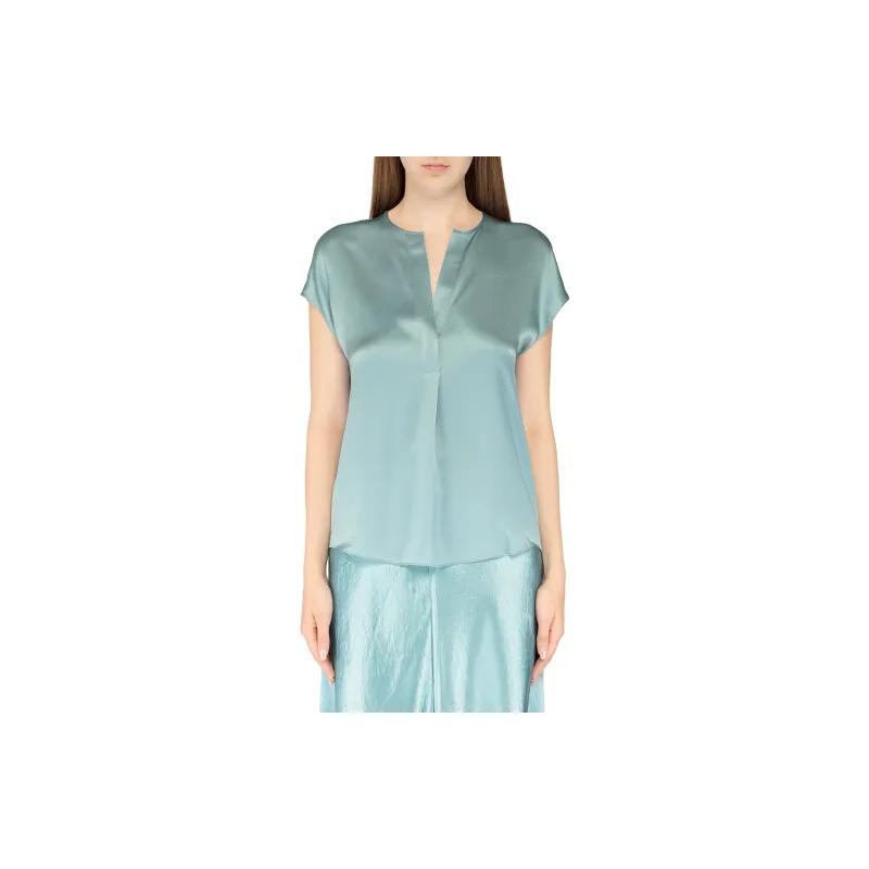 VINCE Silk Cap sleeve Blouse-2