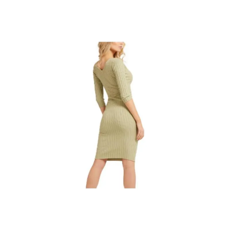 GUESS Long-Sleeved Dresses Women's Light Green-3