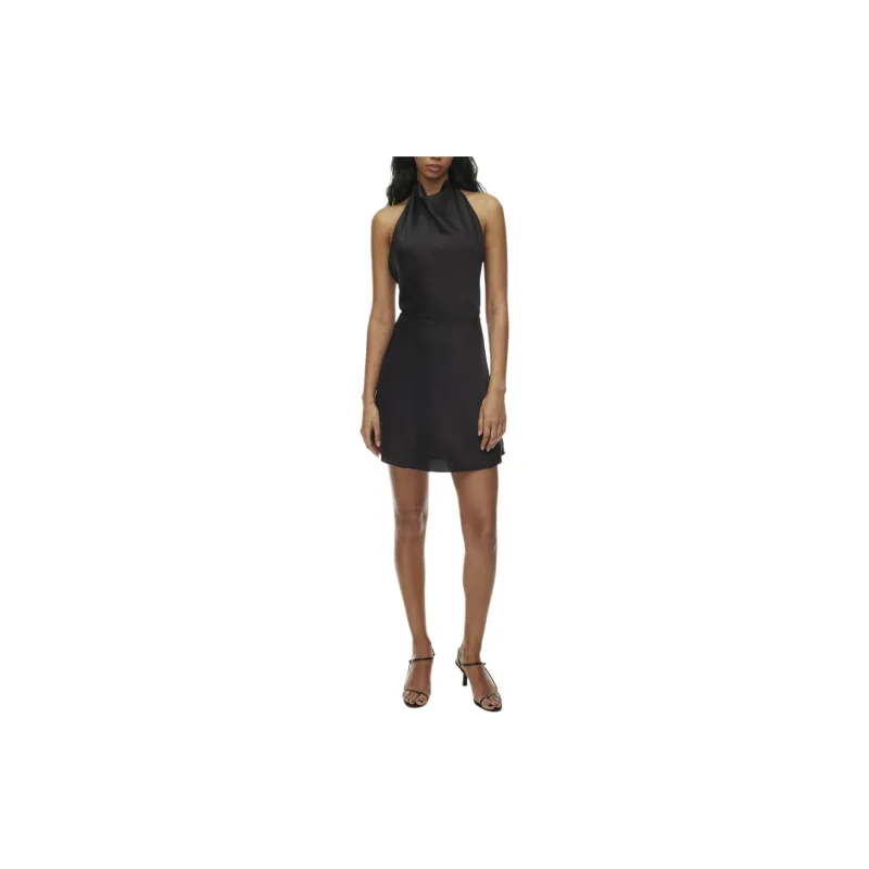 ARITZIA Wilfred Feya Satin Dress Sleeveless Dress Women's BLACK/Black-2