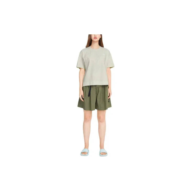 THE NORTH FACE Drop Shoulder Sleeve T Shirt Women's Beige-2