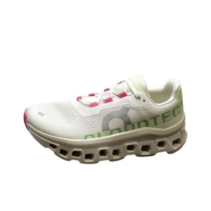 On Running CloudmOnster White Lima Women's-0