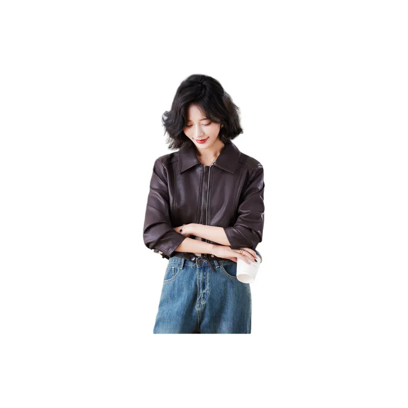 Yi Mengyuan Leather Jacket Women's-4