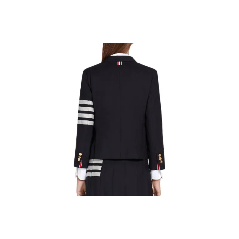 THOM BROWNE Single Breasted Stripe Detailed Blazer-2
